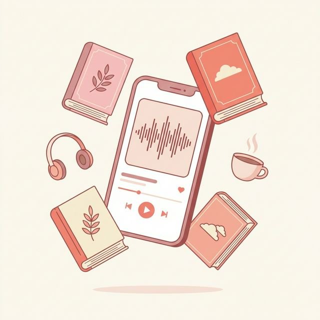 StorySip — audiobook player with books and headphones